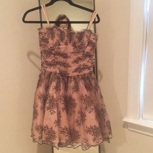 Betsey Johnson Light pink/gray sparkle mini dress